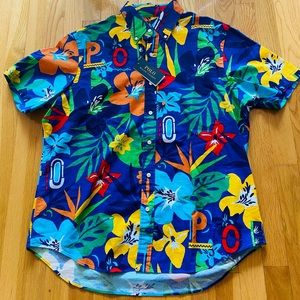 Polo Ralph Lauren Men's Classic Fit Floral Short Sleeve Button Down Shirt L NWT